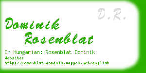 dominik rosenblat business card